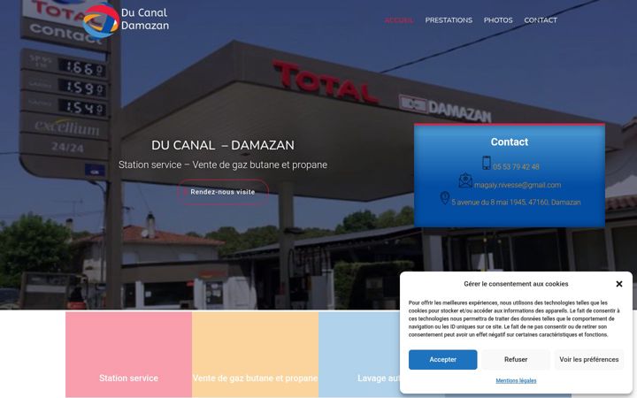 Screenshot of ducanaldamazan.fr
