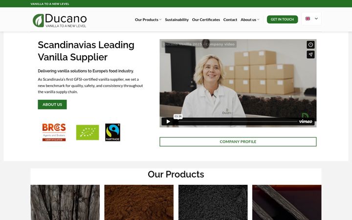 Snimka zaslona za ducanovanilla.com
