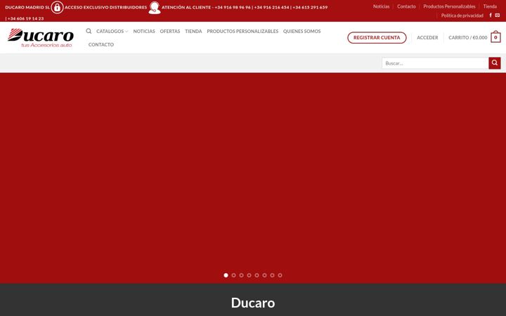 Captură de ecran a ducaro.es