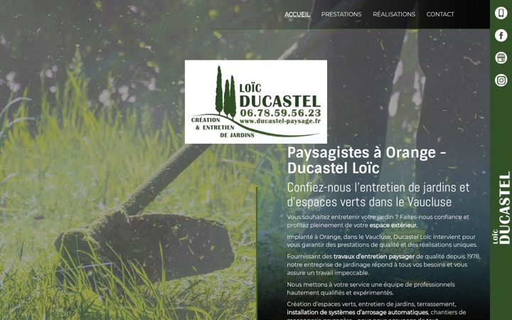 Ekrānuzņēmums no ducastel-paysage.fr
