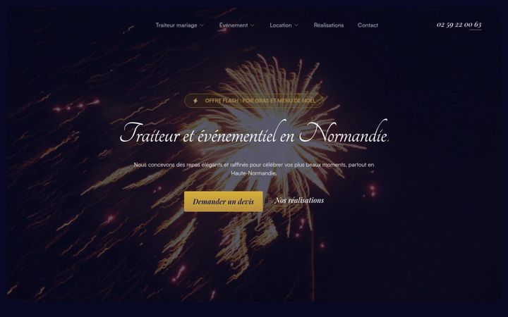 Ekrānuzņēmums no ducastel-traiteur.fr