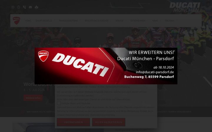 Screenshot of ducati-muc.de