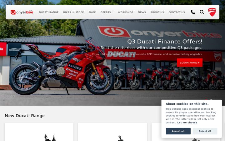 Screenshot stránky ducatiaylesbury.co.uk