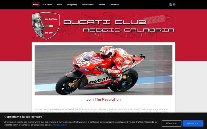 Screenshot του ducaticlubreggiocalabria.it