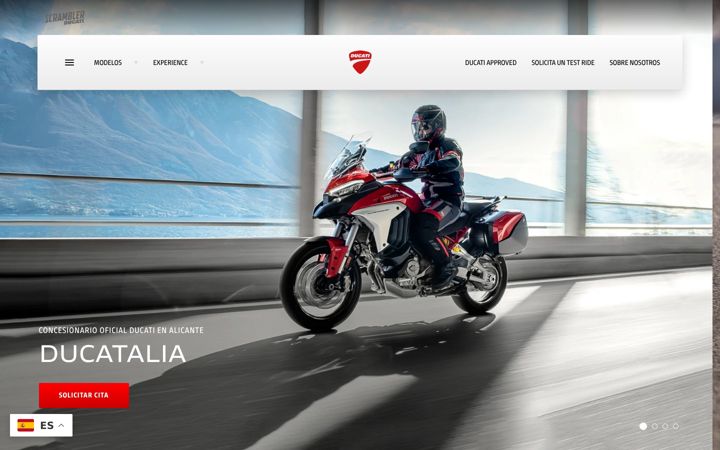 Captură de ecran a ducatiducatalia.es