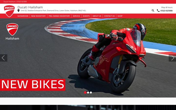 Captura de pantalla de ducatihailsham.com