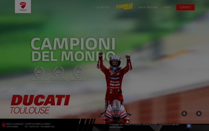 Screenshot of ducatitoulouse.fr