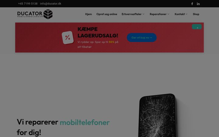 Screenshot του ducator.dk