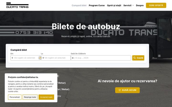 Képernyőkép: ducatotrans.ro