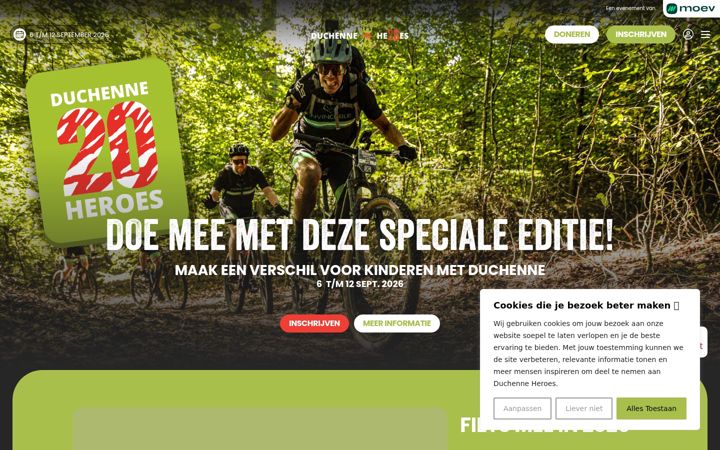 Screenshot di duchenneheroes.nl