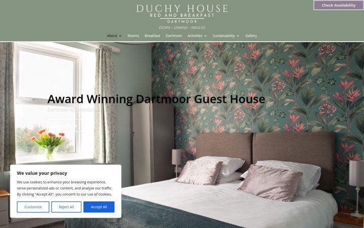 Screenshot stránky duchyhouse.co.uk