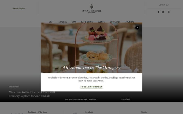 Screenshot stránky duchyofcornwallnursery.co.uk