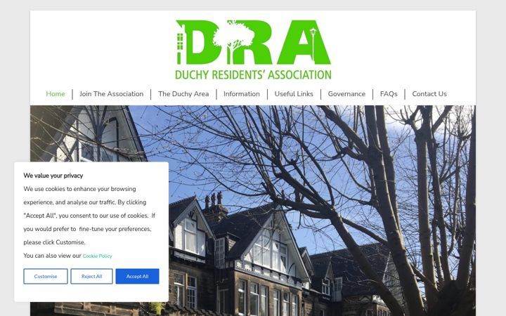 Screenshot stránky duchyresidents.co.uk