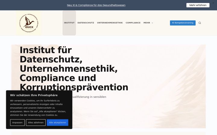 Screenshot of duck.institute