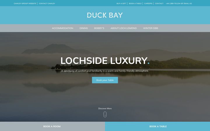 Screenshot stránky duckbay.co.uk