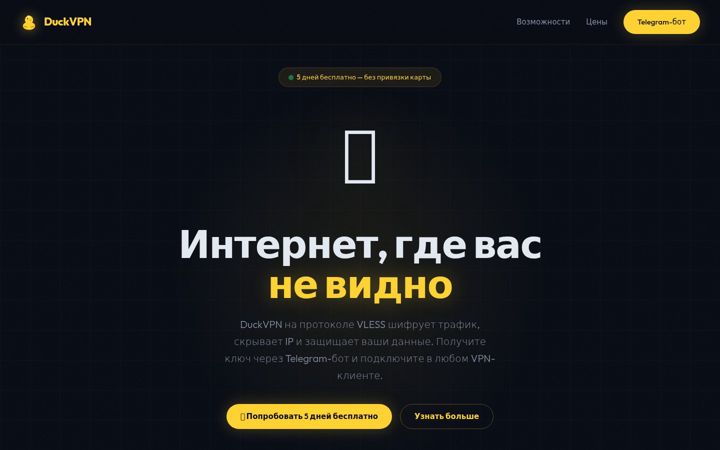 Screenshot of duckvpn.app