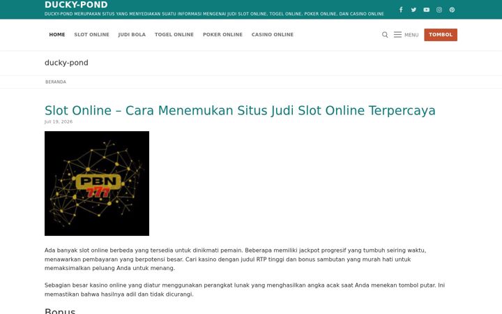 Screenshot of ducky-pond.com