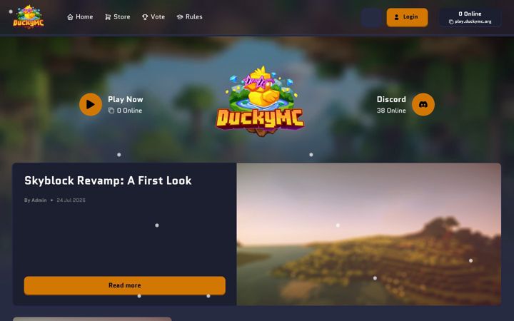 Captură de ecran a duckymc.org