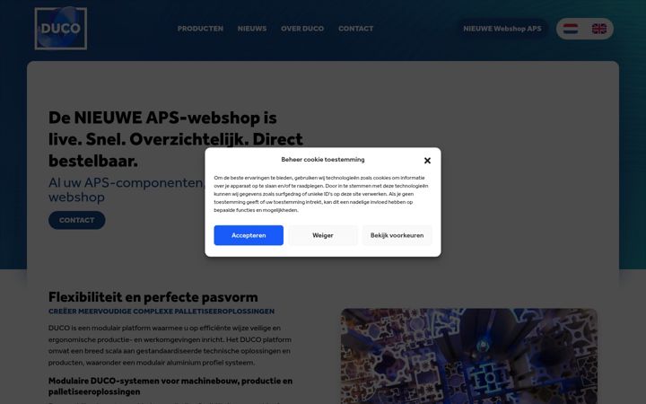 Screenshot di duco-systems.nl