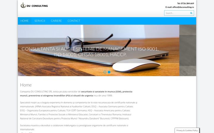 Screenshot of duconsulting.ro