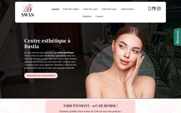 Screenshot of ducotedechezswan.fr