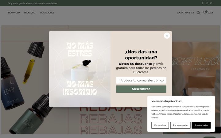 Screenshot of ducreams.com