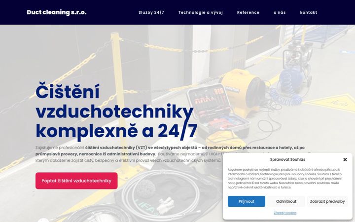 Screenshot ta' ductcleaning.cz