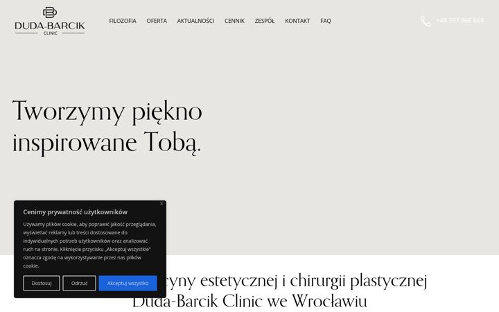 Captura de pantalla de dudabarcikclinic.pl