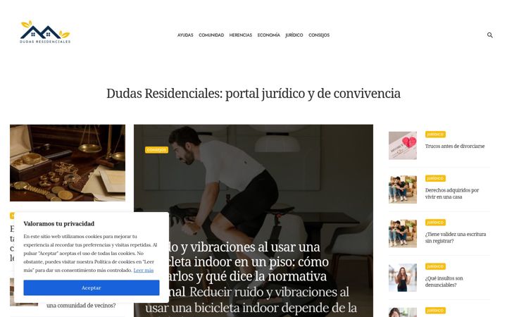 Screenshot of dudasresidenciales.com