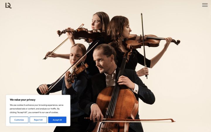 Screenshot of dudokquartet.com
