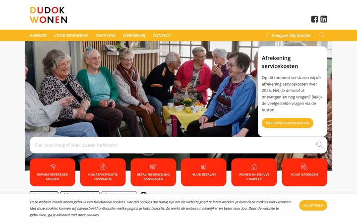 Screenshot of dudokwonen.nl