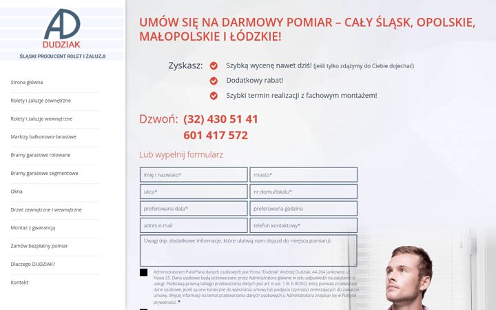 Captura de pantalla de dudziak.net.pl