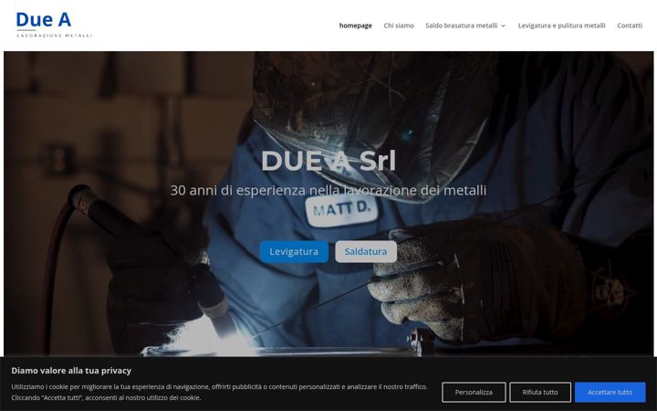 Skærmbillede af duea-lavorazionemetalli.it