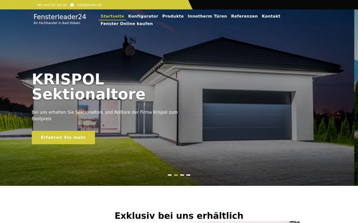 Screenshot von dueba.de