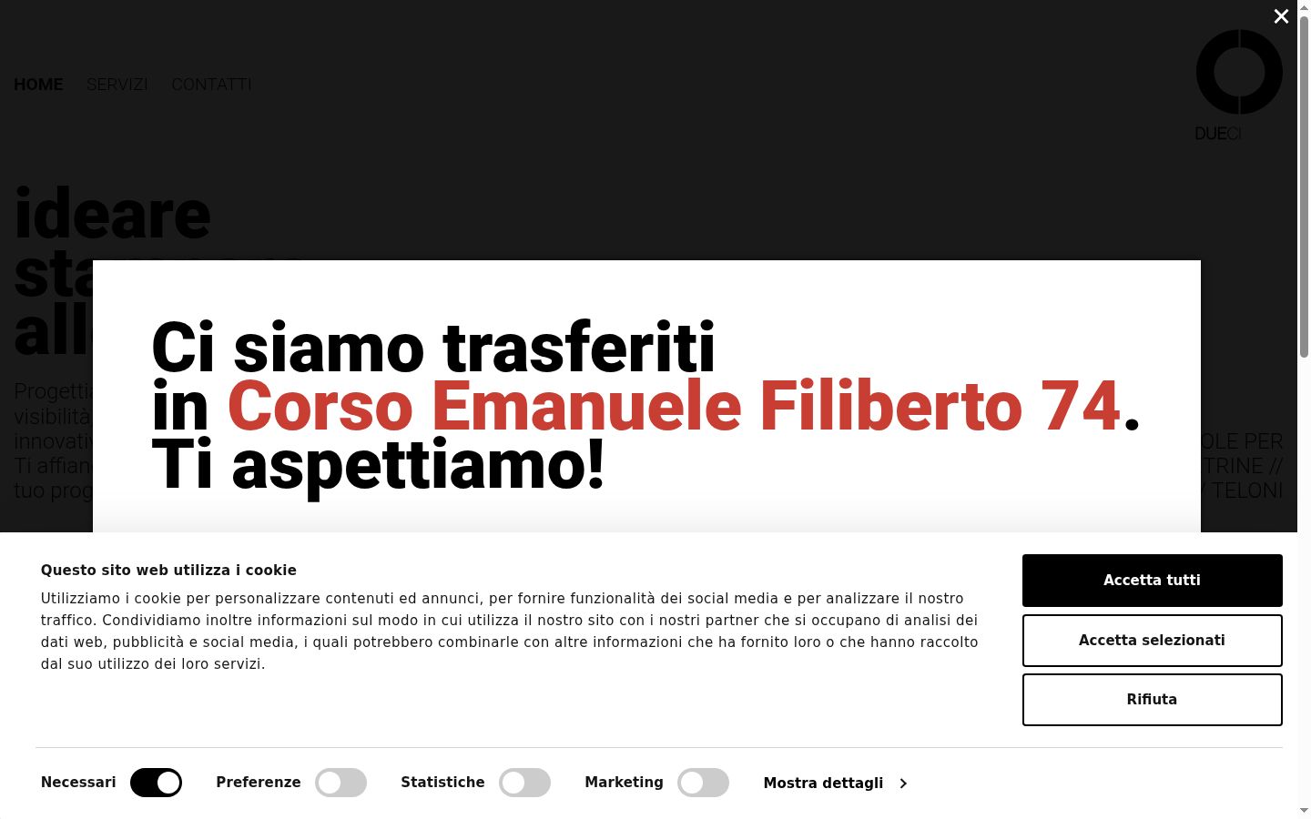 Captura de ecrã do banner de consentimento apresentado antes de qualquer interação