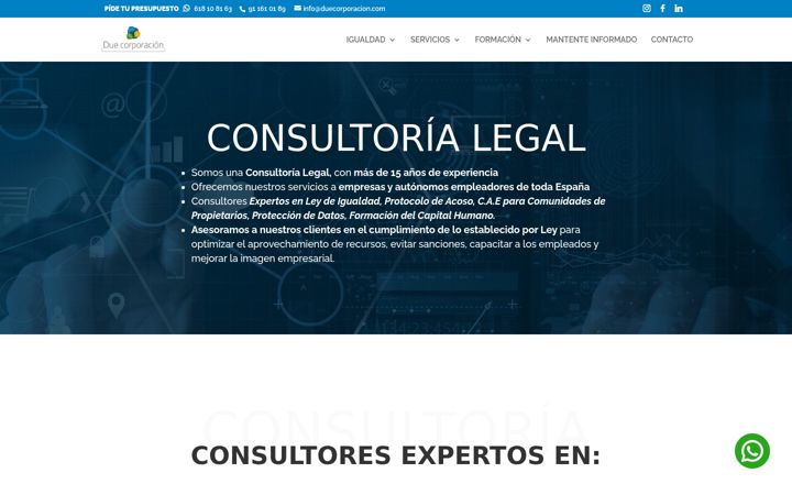 Screenshot of duecorporacion.com