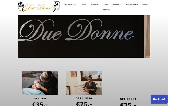 Screenshot di duedonne.nl