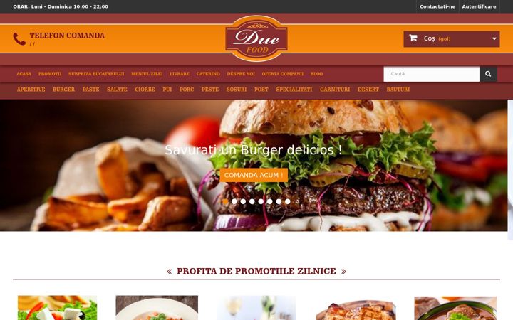 Képernyőkép: duefood.ro