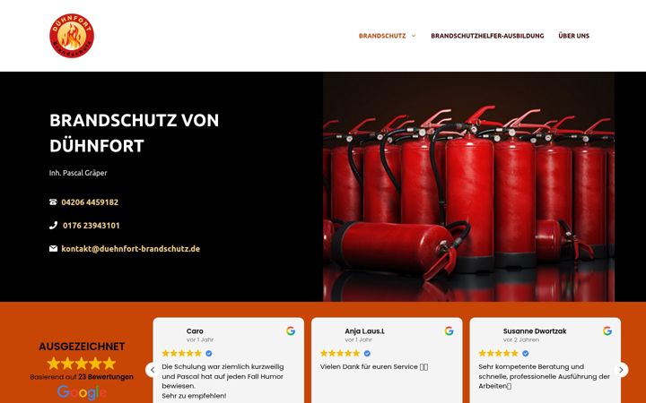 Screenshot von duehnfort-brandschutz.de