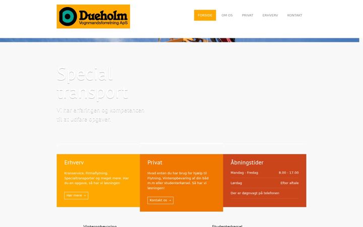 Screenshot του dueholm-vf.dk