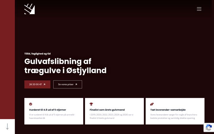 Screenshot του dueholms-gulvafslibning.dk
