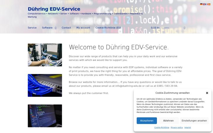 Screenshot of duehring-edv.de