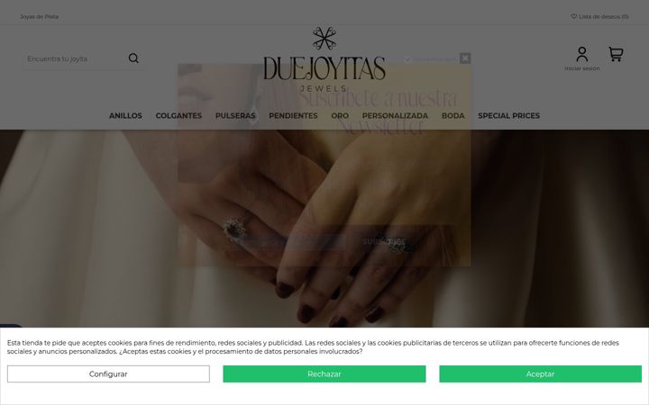 Captură de ecran a duejoyitas.es
