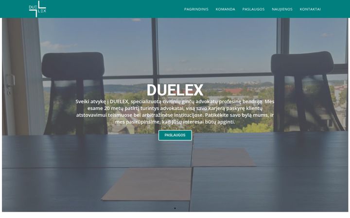Snímek obrazovky duelex.lt