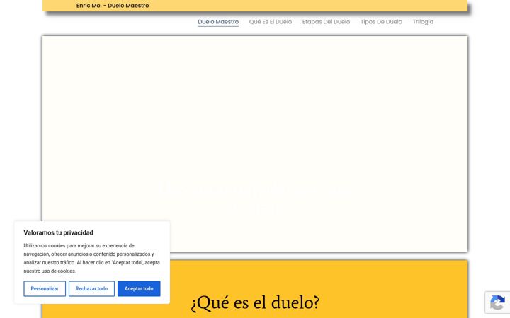 Captură de ecran a duelo.es