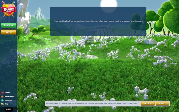 Screenshot of duelz.com