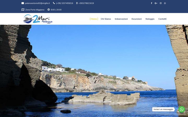 Screenshot of duemarinoleggio.com
