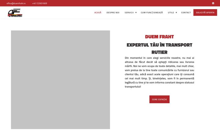 Screenshot of duemfraht.ro