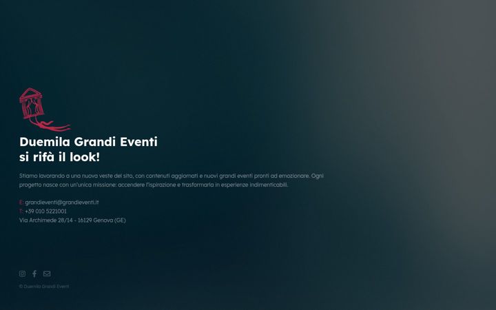 Skærmbillede af duemilagrandieventi.it