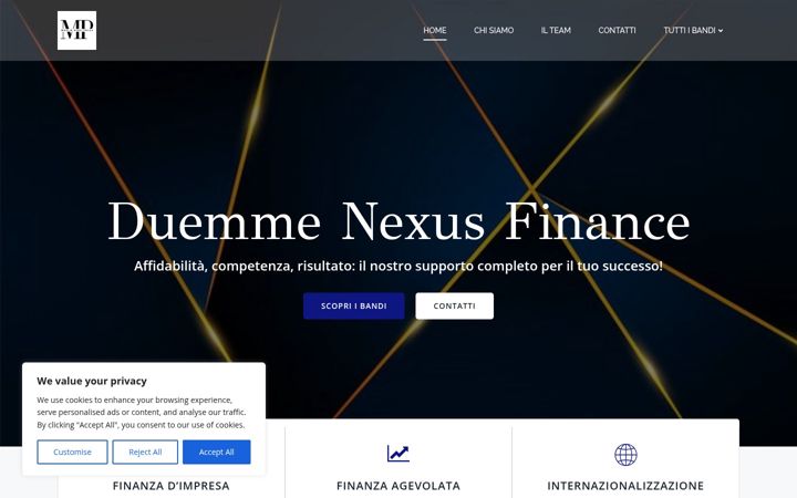 Skærmbillede af duemmenexusfinance.it